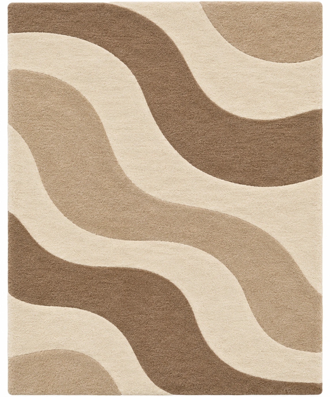 Riviera Waves Wool Area Rug - Hand Tufted