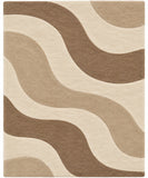 Riviera Waves Wool Area Rug - Hand Tufted