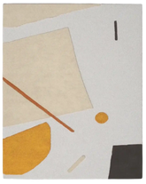 8x10 Geometric Hand Tufted Wool Rug with geometric patterns.