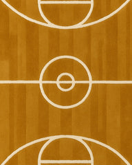 Sports-inspired novelty rug for kids’ rooms and play areas.