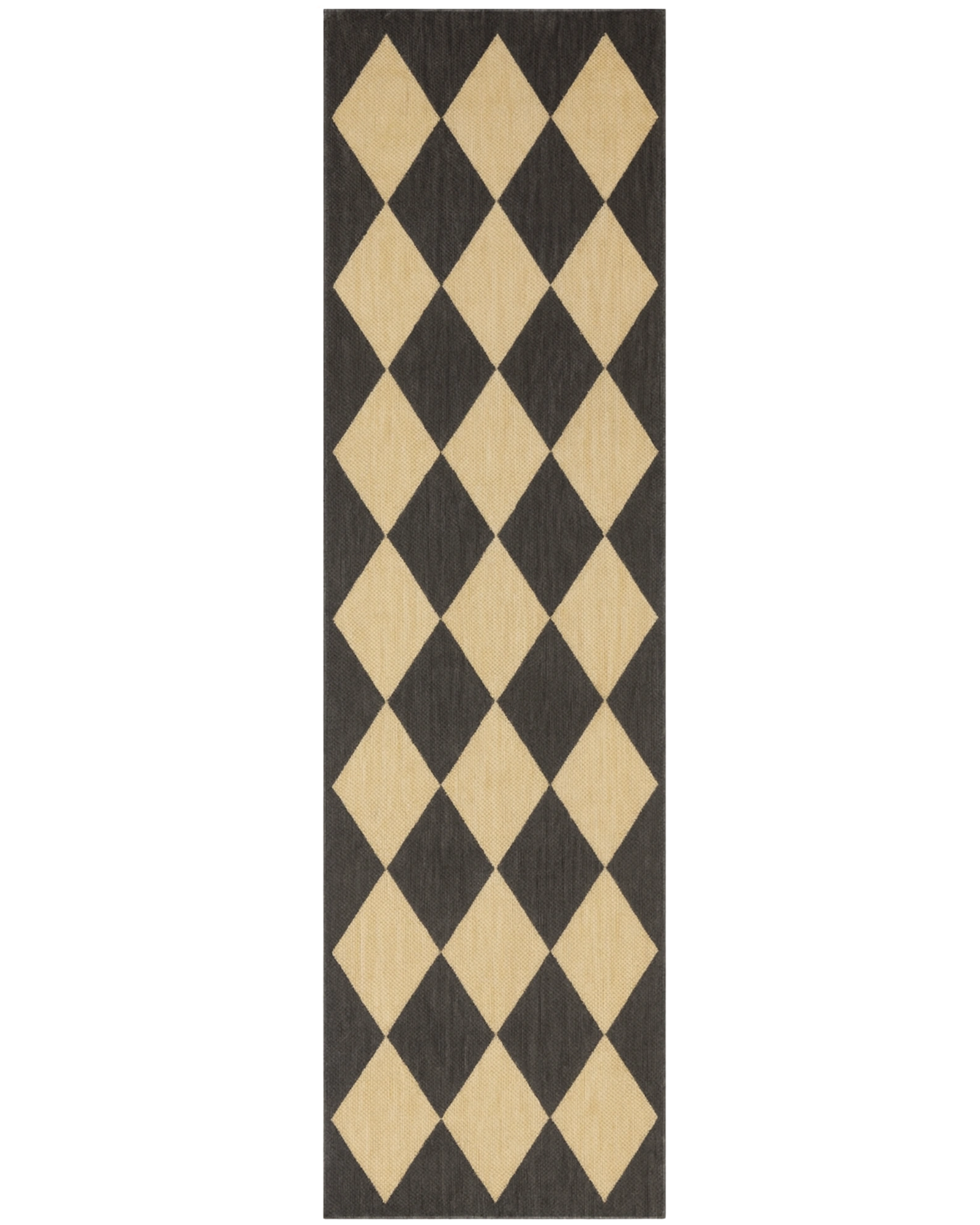 Beige diamond checkered rug washable