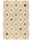 Beige and brown diamond rug – hand-tufted wool bohemian design.