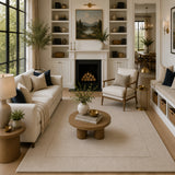 Beige hand tufted rug