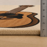 Beige & brown guitar rug
