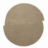 Beige sun hat with a wide brim on a white background