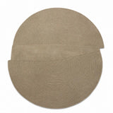 Beige sun hat with a wide brim on a white background