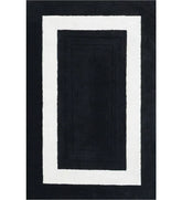 black and white rug