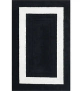 black and white rug