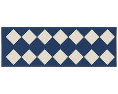 Modern geometric diamond hallway runner washable