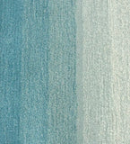 Luxury wool rug with contemporary ombre stripe pattern