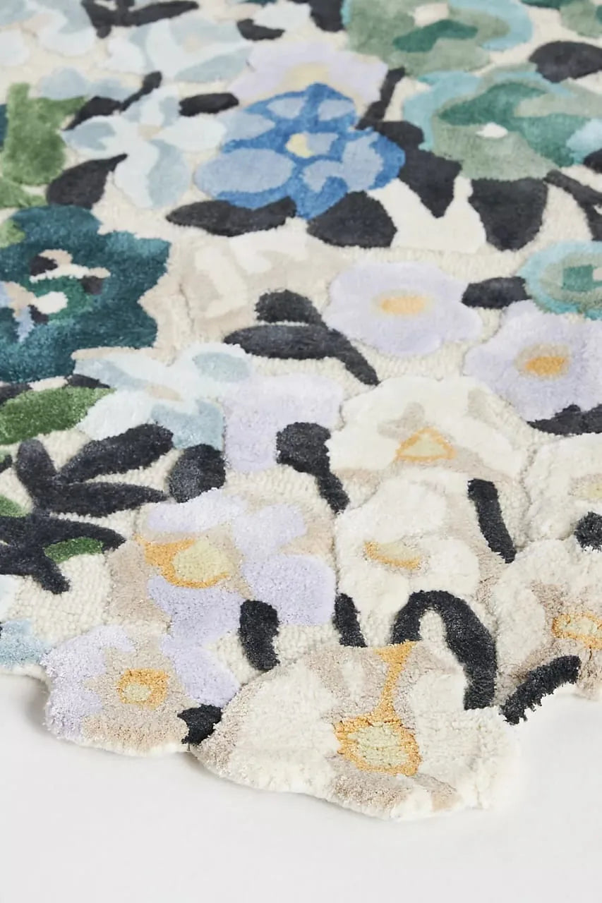 Multicolor floral hand tufted rug