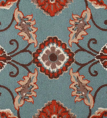 Luxury wool rug featuring intricate floral and vine patterns