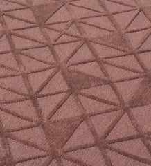 Brown contemporary hand-tufted rug with textured geometry