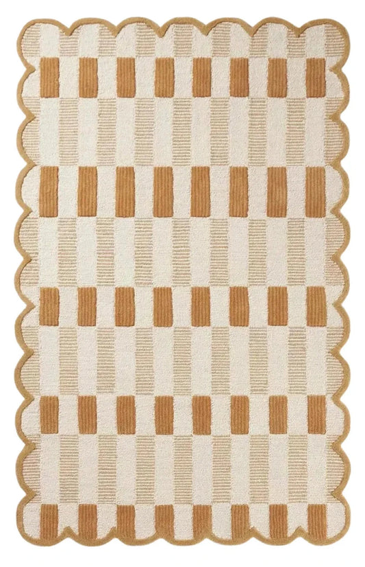 checkered area rug