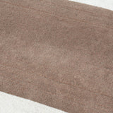 Brown and White Solid Area Rug - Hand Tufted