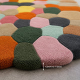 Candy pebble mosaic wool rug