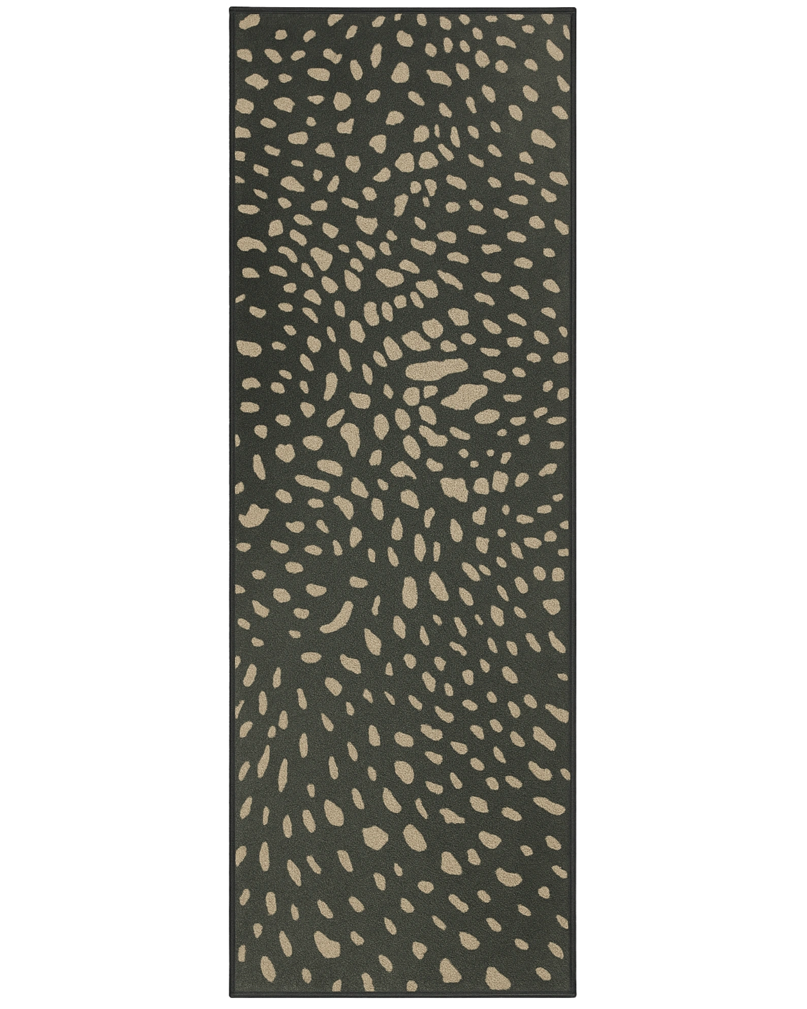 Charcoal runner rug abstract pattern