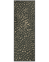 Charcoal runner rug abstract pattern