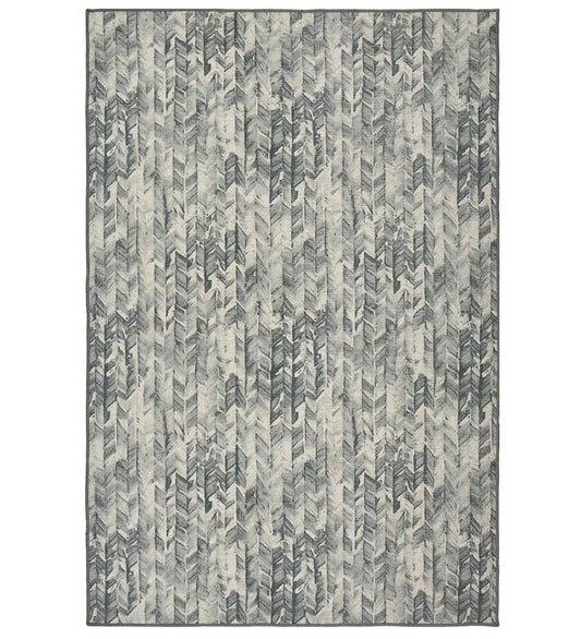Charcoal Modern Rug with sleek tonal patterns.