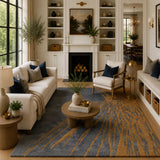 Charcoal gray wool rug