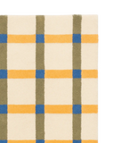 Contemporary plaid check rug for home décor, hand-tufted wool