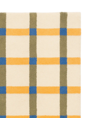 Contemporary plaid check rug for home décor, hand-tufted wool