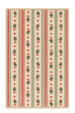 Candy cane Christmas rug with red and green holiday stripe pattern