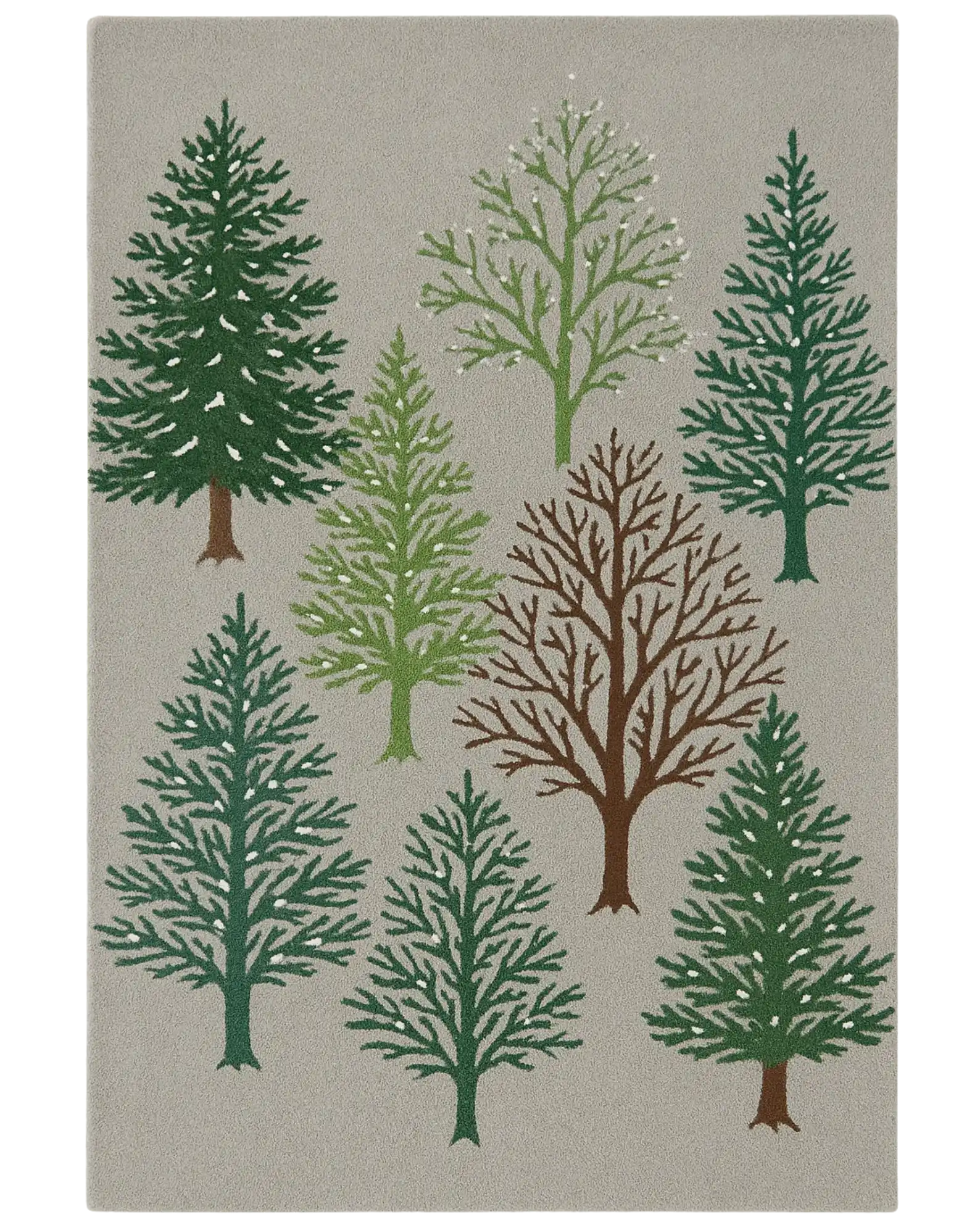 Winter Forest Hand-Tufted Wool Rug β Christmas Rug & Holiday Rug DΓ©cor.
