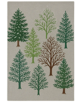 Winter Forest Hand-Tufted Wool Rug – Christmas Rug & Holiday Rug Décor.