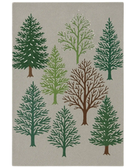 Winter Forest Hand-Tufted Wool Rug β Christmas Rug & Holiday Rug DΓ©cor.