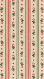 Christmas area rug with candy cane stripe pattern and festive accents
