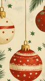 Decorative holiday washable rug with ornaments and festive star accents