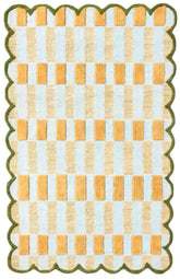 Yellow checkered rug