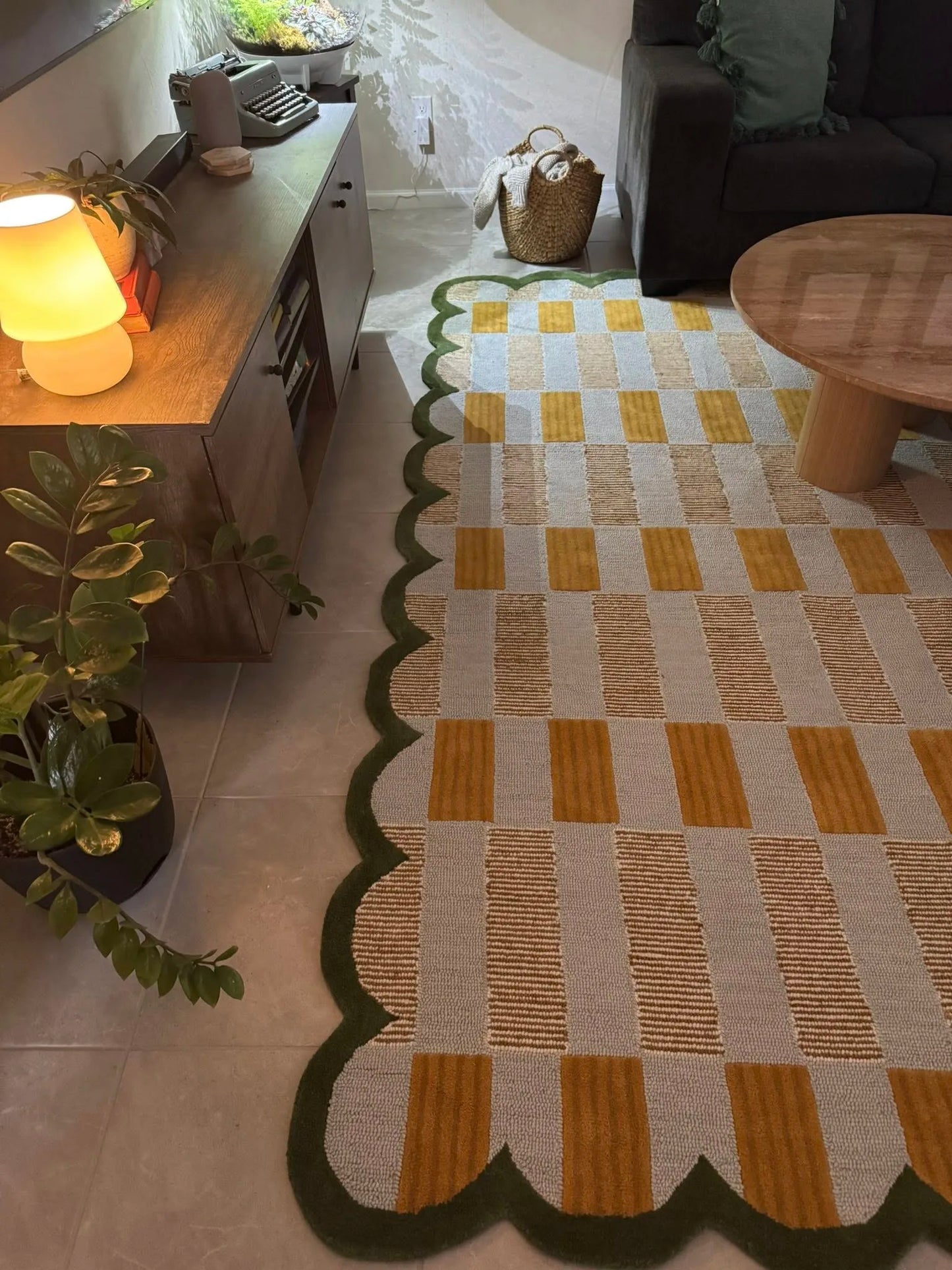 Yellow area rug