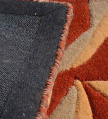 Multi color hand tufted wool runner rug