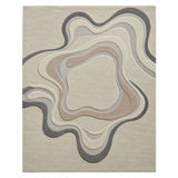 Cream Royal Embossed Textured Area Rug - Hand Tufted
