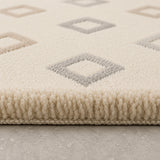 Cream minimal wool rug