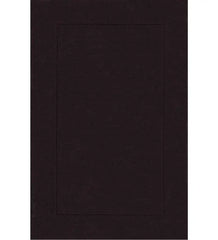 Dark brown hand-tufted wool rug with minimalist border design