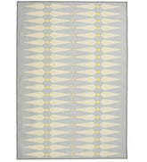 Diamond pattern rug with modern geometric design.