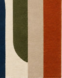 Earthbound arches abstract wool rug