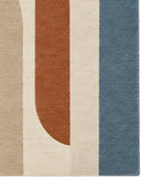 Earthbound arches geometric wool rug