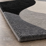 Eclipse curve wool rug