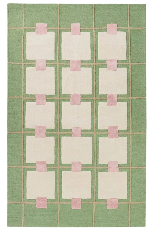 Emerald Green Hand Tufted Wool Rug