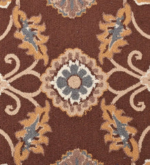 Traditional Persian-inspired rug with ornate flower motifs