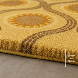 Golden modern wool rug