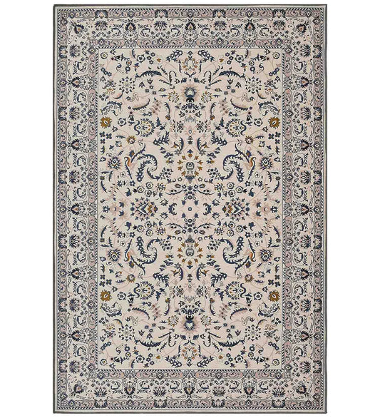 Gray Medallion Rug with elegant vintage-inspired design.