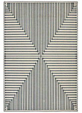 Gray modern geometric rug with clean lines.