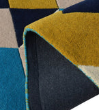 Multicolor Contemporary Geometric Area Rug - Hand Tufted