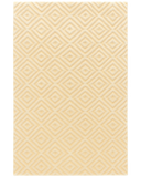 Ivory hand-tufted wool rug with layered diamond geometric pattern.