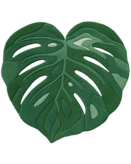Gradient green monstera leaf rug – hand-tufted premium wool.